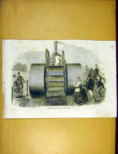 Original old antique print - old,