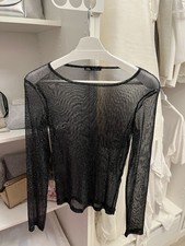 Zara sheer Sparkly Top Size