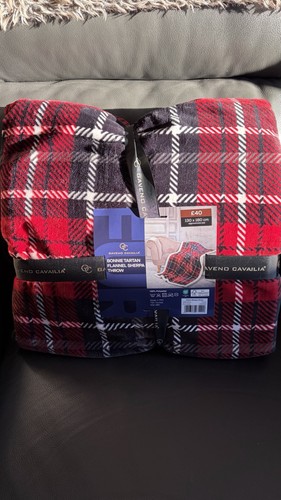 Tartan design soft plush - soft,