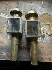 PAIR SMALL VICTORIAN BRASS