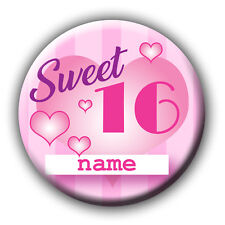 PERSONALISED SWEET 16 BIRTHDAY BADGES / FRIDGE MAGNET / MIRROR GIFT