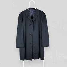 Jackson The Tailor Navy Overcoat Covert Venetian Made in England Mens UK 42 EU52