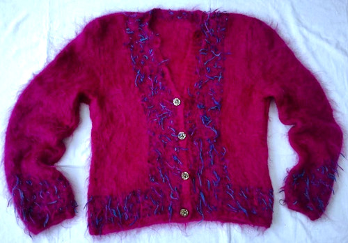 Vintage 80s mohair cardigan - ,