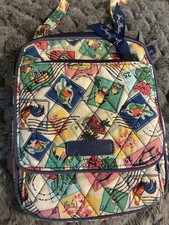 Vera Bradley Cuban Stamps Mini Hipster Crossbody Excellent Condition