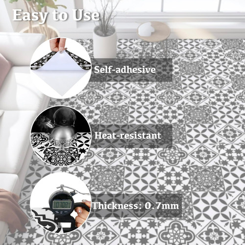Adhesive floor tiles peel - adhesive, and