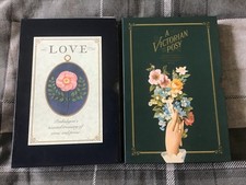 Penhaligon,vintage Love & A Victorian Posy decorative hard back books in sleeves
