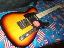 SUPER SQUIER AFFINITY SERIES TELECASTER SUNBURST,MAPLE NECK , FULLY SET UP !