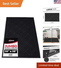 Durable Black Door Mat 59x35