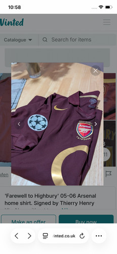 Thierry henry hand signed - thierry,