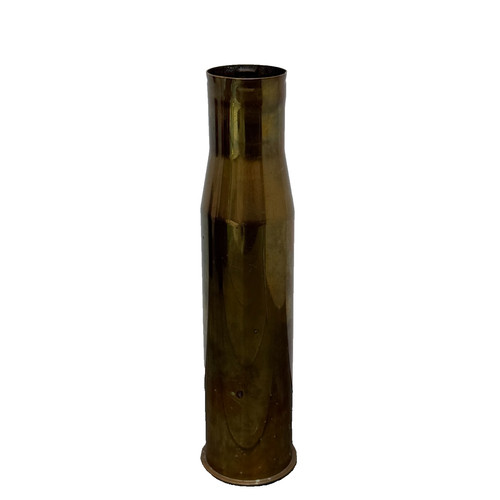 Antique brass shell case vase - brass,