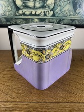 Vintage Wedgwood Pottery Cube Teapot, purple