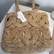 Per Una Straw Woven Tote Bag