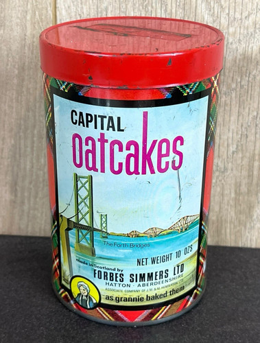 Vintage capital oatcakes tin - vintage,