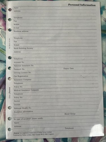 Filofax deskfax personal - deskfax,