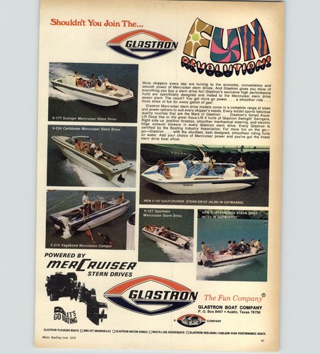 1970 paper glastron - 1970, ad