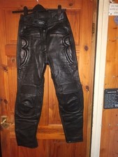 Bikers Paradise Women's Leather Cowhide Motorbike Trousers Size 12