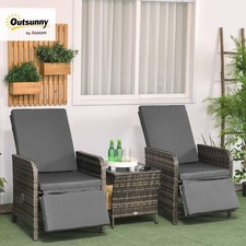 Outsunny 3 Pieces Rattan