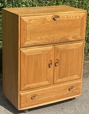 VERY  CLEAN ERCOL WRITING BUREAU DESK/CABINET  -  DELIVERY AVAILABLE