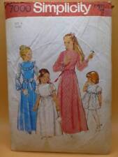 VTG 70s SIMPLICITY 7000 PARTY-BRIDESMAID-FLOWER GIRL DRESS 4 YRS SEWING PATTERN