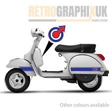 Mod Scooter Side Panel Stripes Mudguard Sticker Decal Kit fits Vespa PX V17 