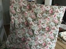 Handmade Button Back Cushion Cover 18”x18”- Pale Pink And Green Florals