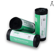 PlopEco® Biodegradable Toilet Bags – Roll of 20 | 30L | Compostable & Leakproof