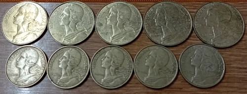 French coins with - 10,