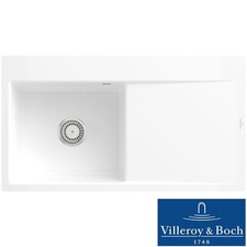 Villeroy & Boch Subway Style 50 Flat 1.0 Bowl Ceramic Kitchen Sink - No Waste