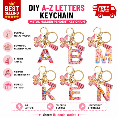 Diy letter keychain metal - diy,