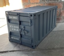 Novelty Miniature / Small Shipping Container Metal Opening Doors NO BOTTOM