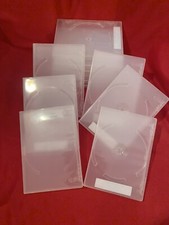 Job Lot of 12 Empty Standard Clear Replacement DVD Boxes / Cases