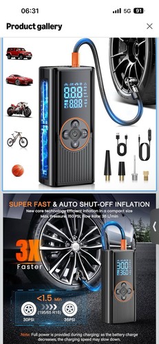 Tyre inflator air - tyre, compressor