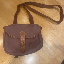 Vintage Brady Halesowen, Cartridge Shoulder Bag, Canvas & Leather, Small, VGC
