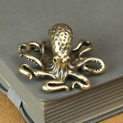 Brass octopus ornament - ornament,