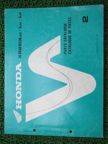Xr250l parts list 2nd edition - xr250l,