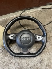 AUDI A3 8P  S-Line Flat Bottom Leather Steering Wheel With Ar Bag  