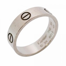 Cartier Love Ring 18K White Gold #59 Men's