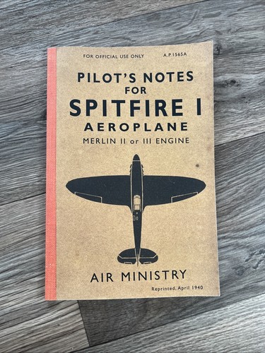 Pilot notes for spitfire i - notes,