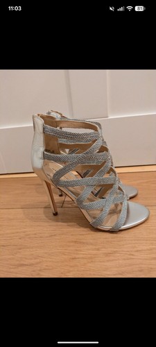 Silver high heel size shoes - high,