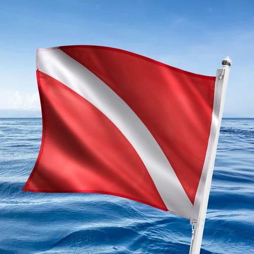 Dive flag red and - dive, white