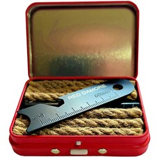 RED DAMORE TINDERBOX EXPLORER - Fire Starter, Ferro Rod, Fire Steel, Fire Steel