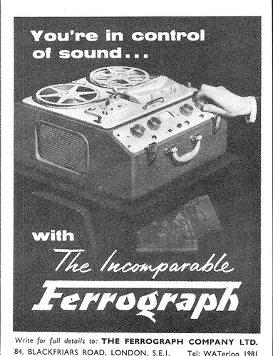 1963 advert for ferrograph - 1963,