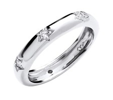 925 Sterling Silver Simulated Diamond Star Set Full Eternity Band Ring size J-U