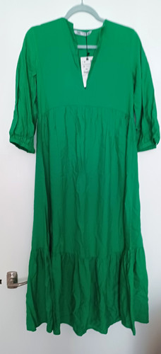 Zara green neck 4 - zara, v-neck