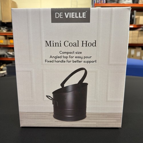 Coal hod black - metal, mini