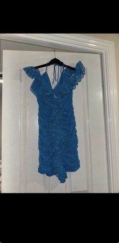 Polly blue ruched mini - polly,