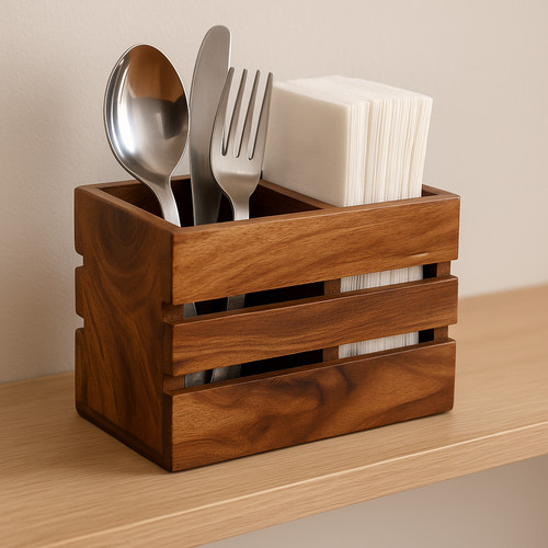 Wooden cutlery holder kitchen - holder,