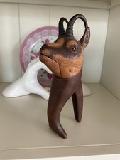 Lovely 1900's Antique Black Forest Germany Hand-carved Mountain Goat Nutcracker