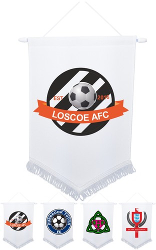 White pennant custom design - white,