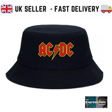 AC DC Cotton Reversible Bucket Hat  -FAST 48 Hour  Delivery ??